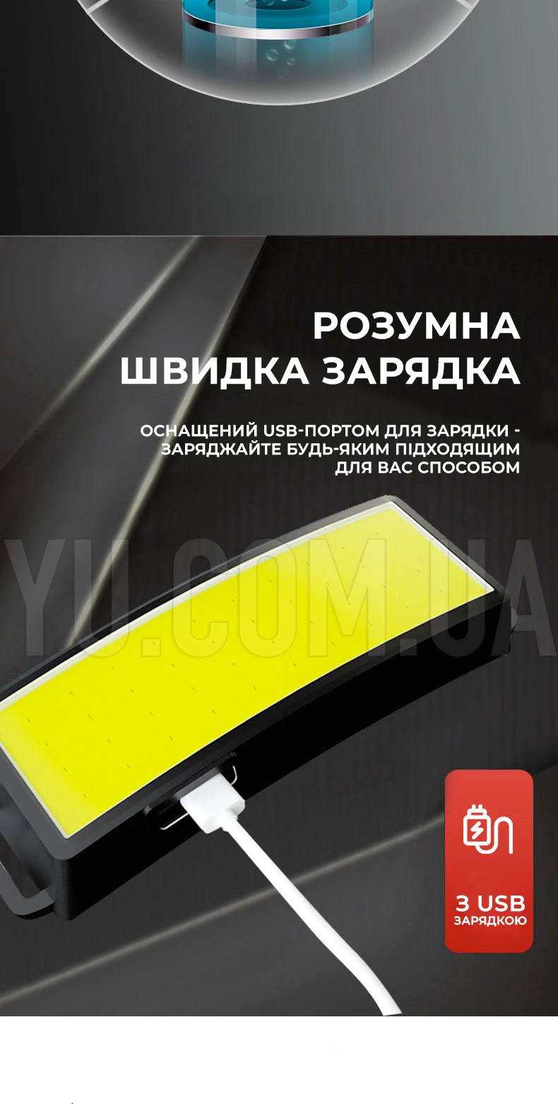 Ліхтарик налобний BL TM-G14 COB, з USB-зарядкою, 3 режими, 550 мАг Ліхтарик налобний BL TM-G14 COB, з USB-зарядкою, 3 режими, 550 мАг